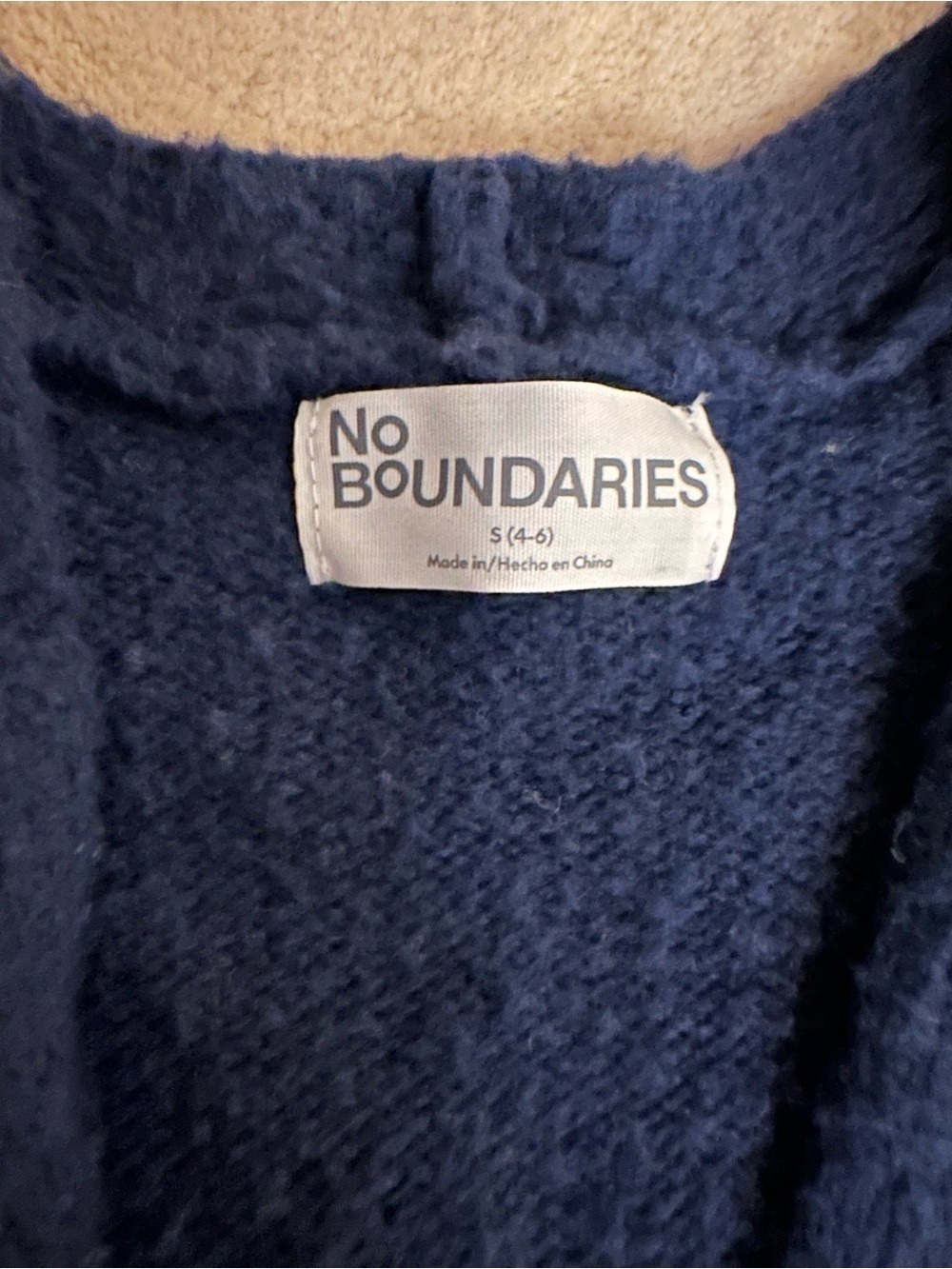 No Boundaries Navy Cozy Knit Cardigan - Picture 2 of 3